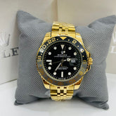 Rlx GMT Master - 40mm - Stainless Steel - Yellow Gold Black Dial Jubilee